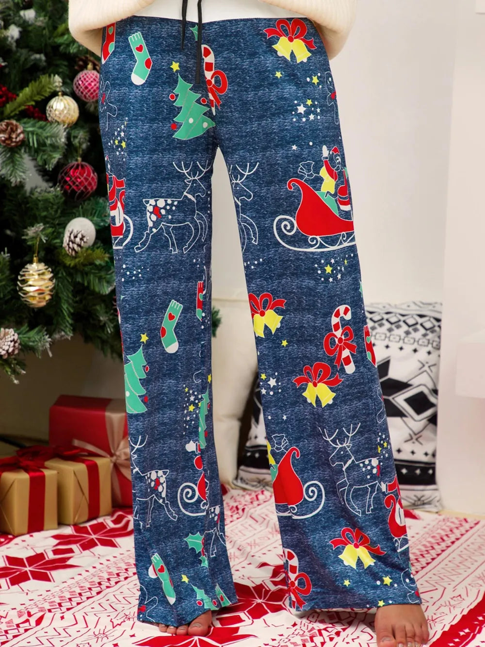 Christmas Straight Leg Pants – Trendsi | ClozArt
