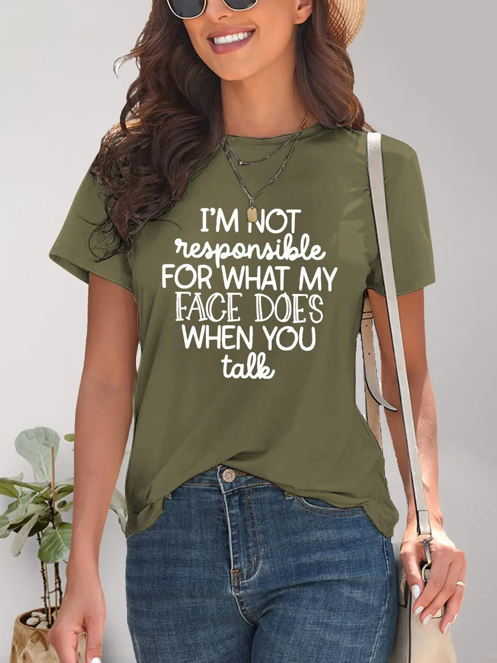 Letter Graphic Round Neck Short Sleeve T-Shirt – Trendsi | ClozArt