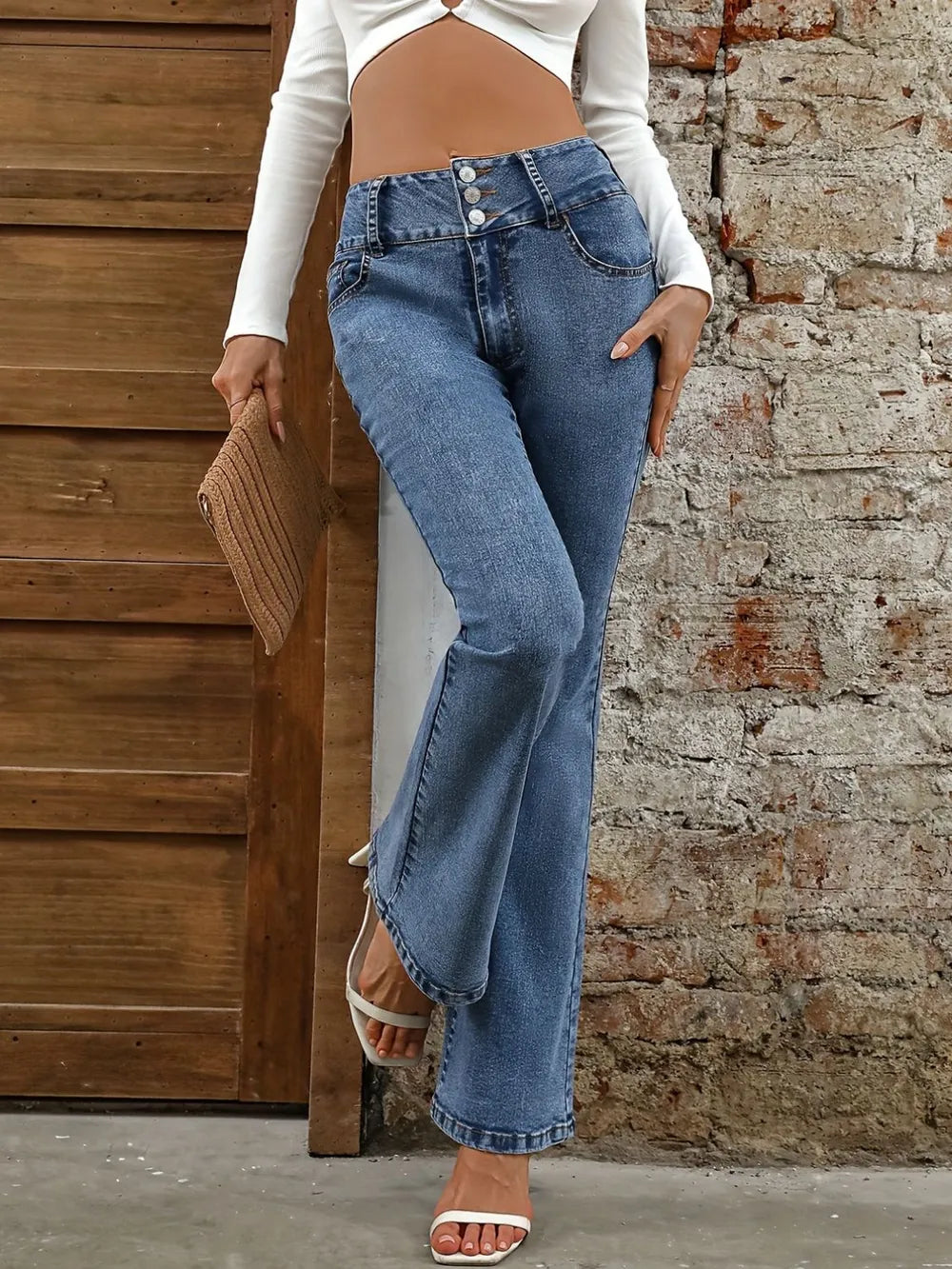 Bootcut Jeans with Pockets – Trendsi | ClozArt
