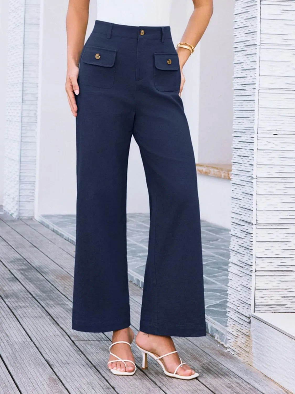 High Waist Wide Leg Pants – Trendsi | ClozArt
