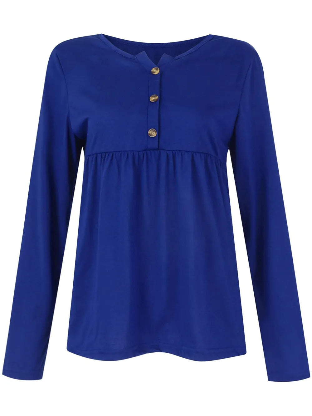Half Button Long Sleeve T-Shirt – Trendsi | ClozArt