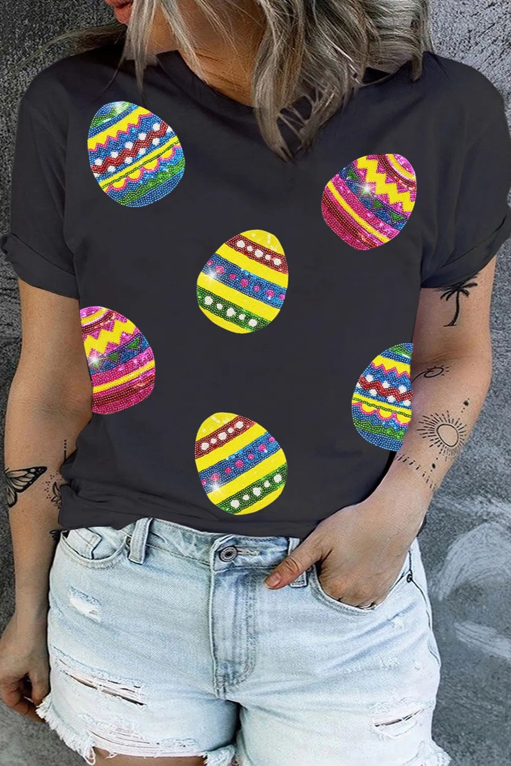 Plus Size Easter Round Neck Short Sleeve T-Shirt – Trendsi | ClozArt