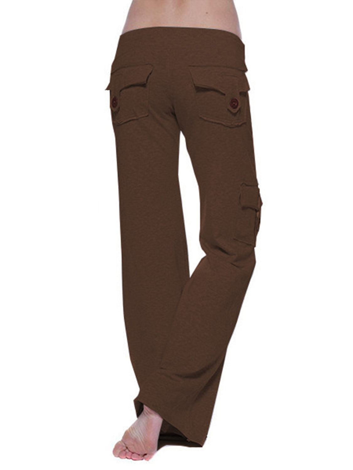 Mid Waist Pants with Pockets – Trendsi | ClozArt