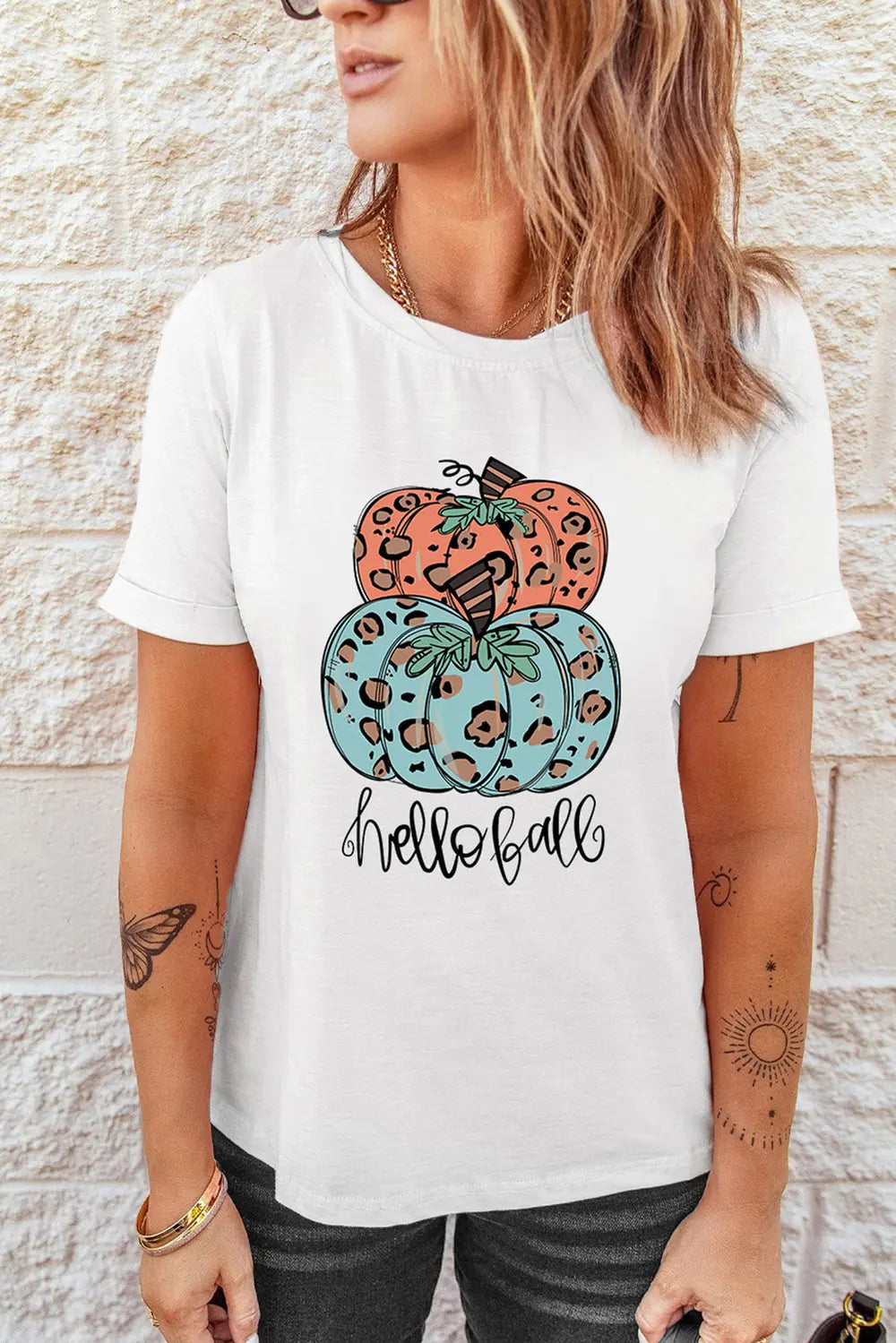 Pumpkin Graphic Short Sleeve T-Shirt – Trendsi | ClozArt