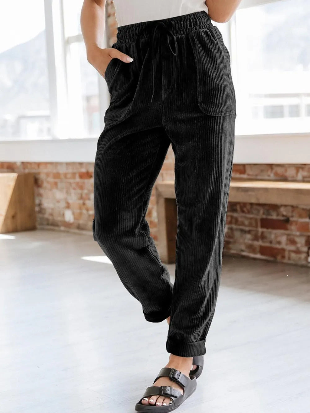 Drawstring Pants with Pockets – Trendsi | ClozArt