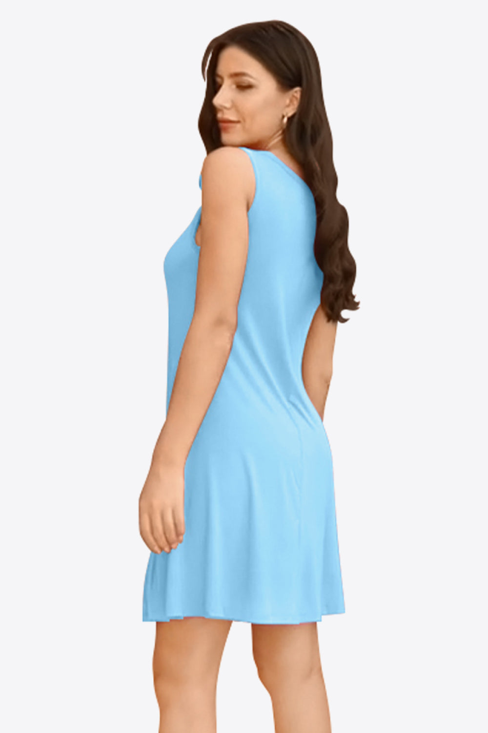 Full Size Round Neck Sleeveless Dress with Pockets – Trendsi | ClozArt