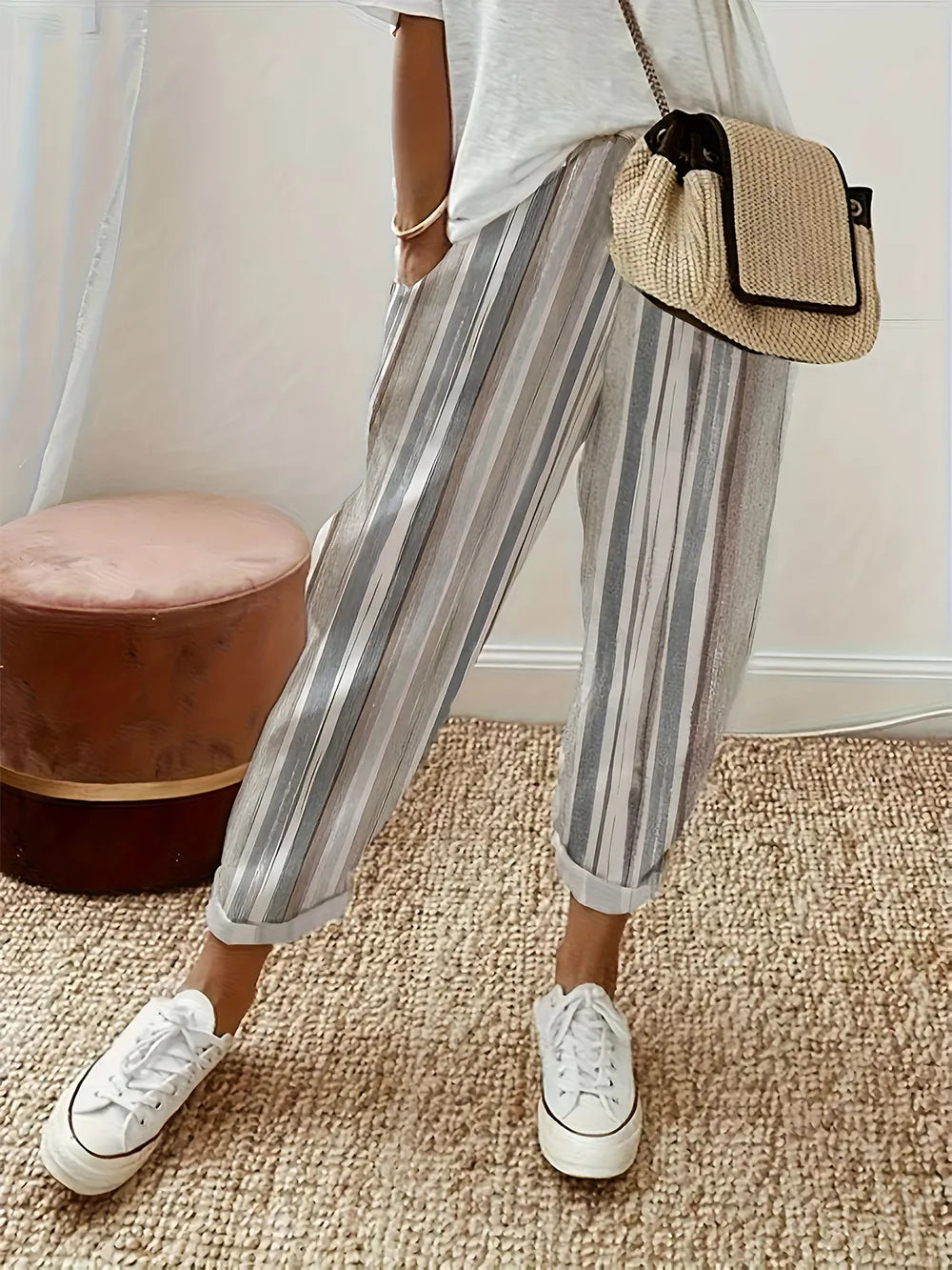 Striped Pants with Pockets – Trendsi | ClozArt