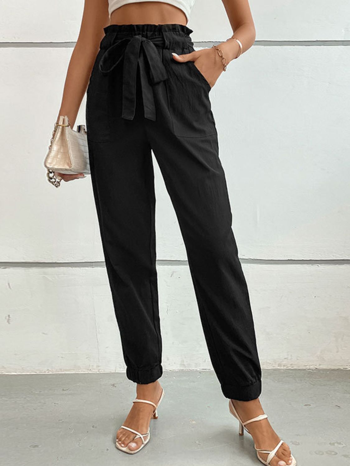 Perfee Tie Front Long Pants – Trendsi | ClozArt