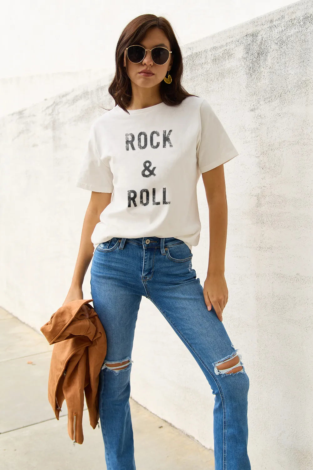 Simply Love Full Size ROCK & ROLL Short Sleeve T-Shirt – Trendsi | ClozArt