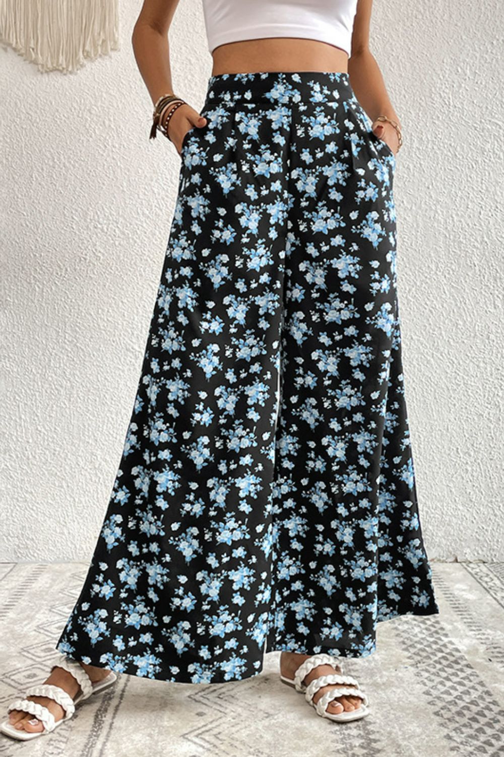 Perfee Floral Pocket Culottes – Trendsi | ClozArt