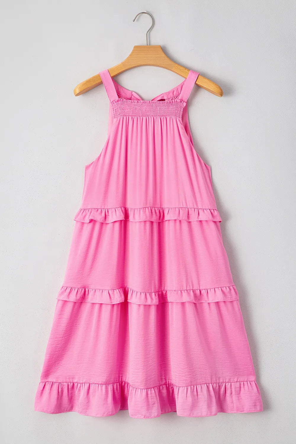 Tied Back Ruffled Layered Sleeveless Mini Dress – Trendsi | ClozArt