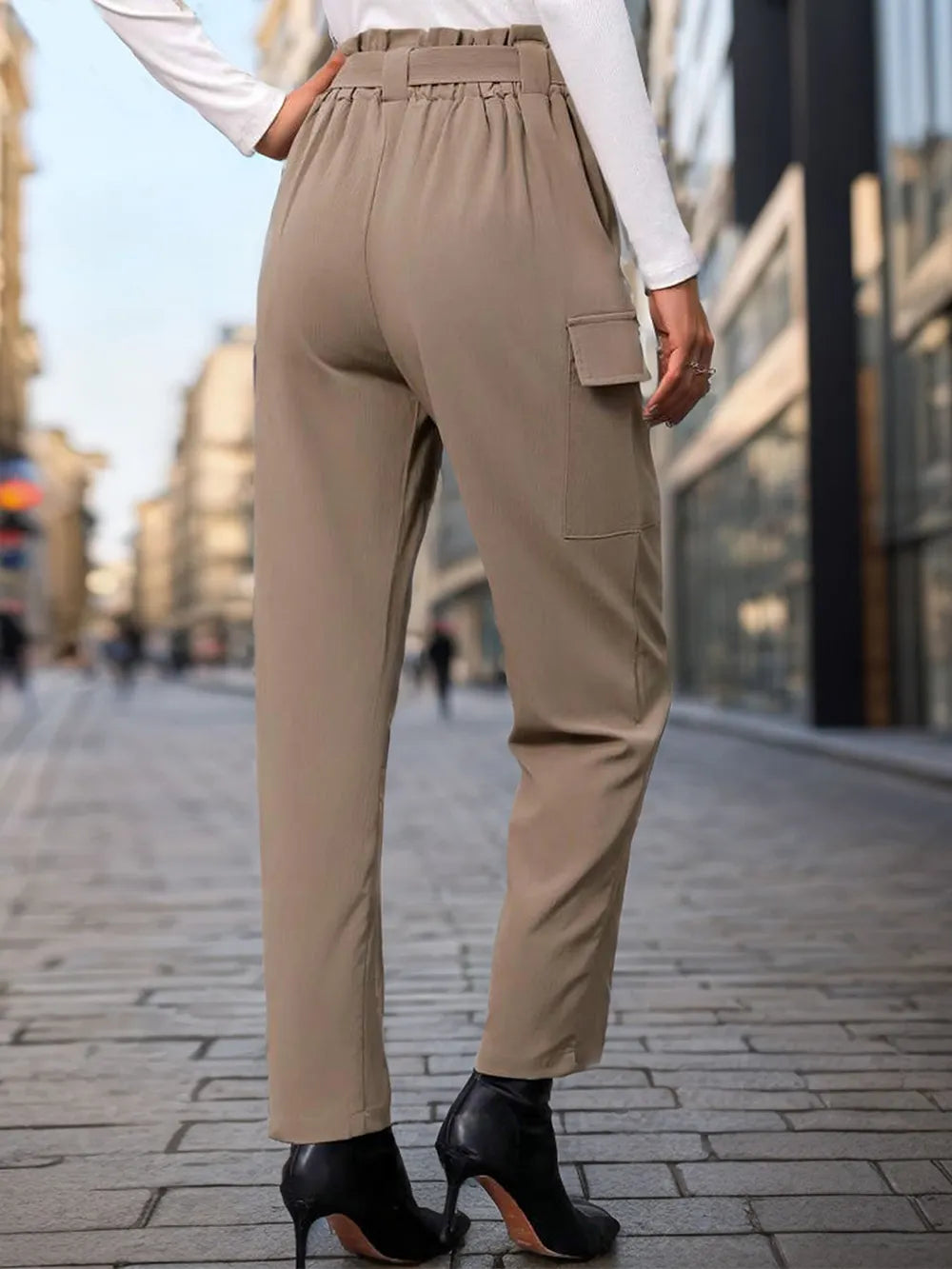 Perfee High Waist Straight Pants – Trendsi | ClozArt