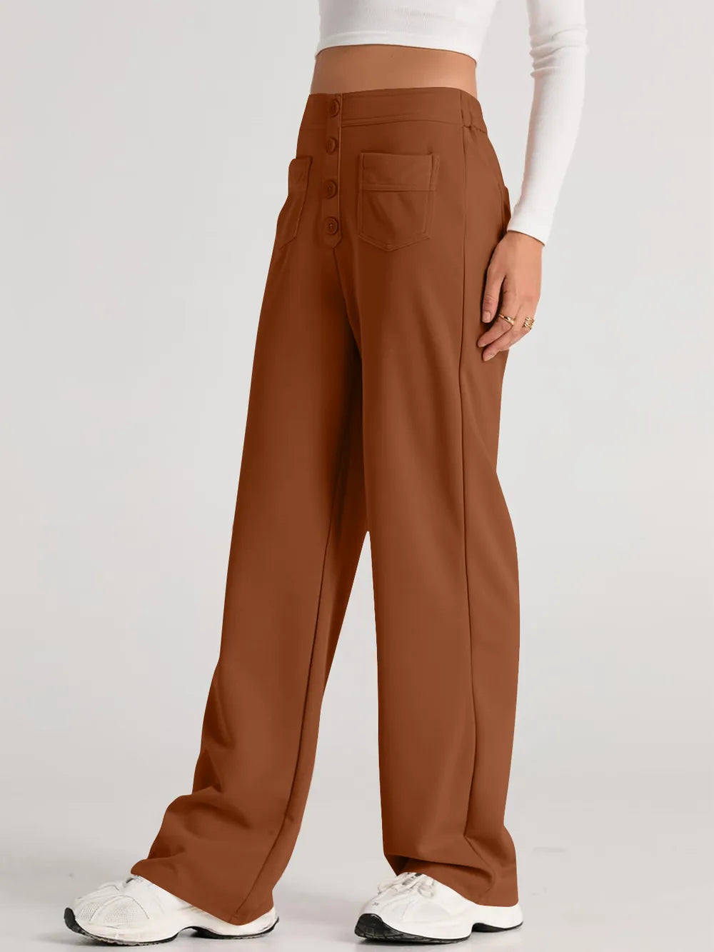 High Waist Wide Leg Pants – Trendsi | ClozArt