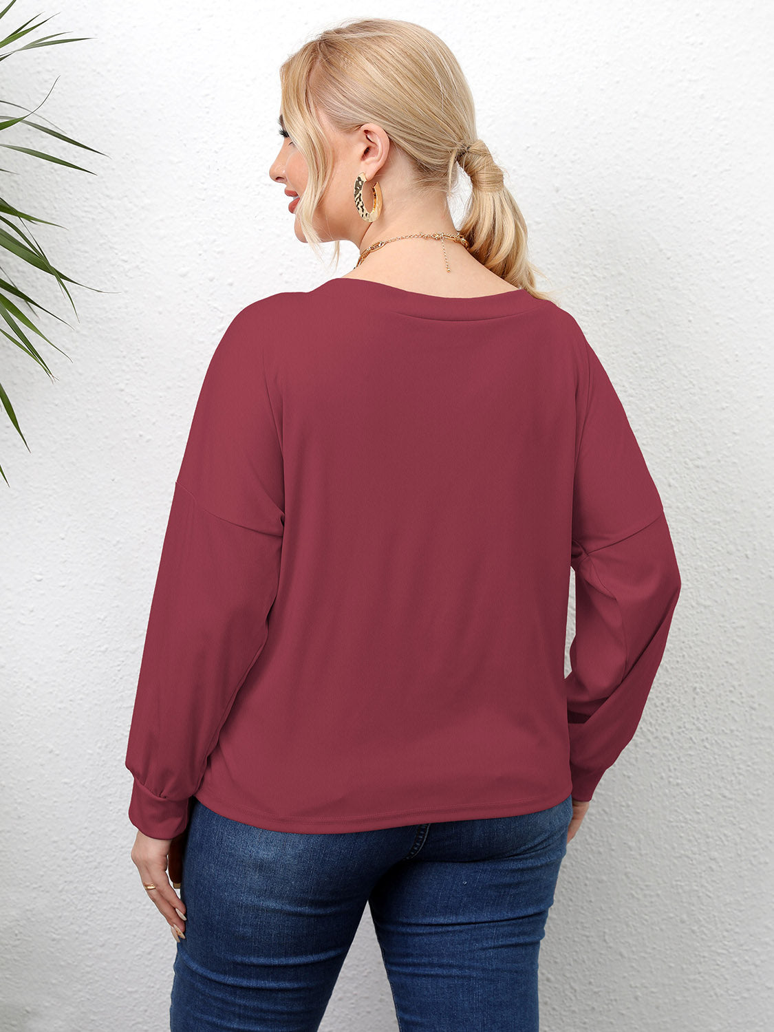 Plus Size Twisted Drop Shoulder T-Shirt – Trendsi | ClozArt