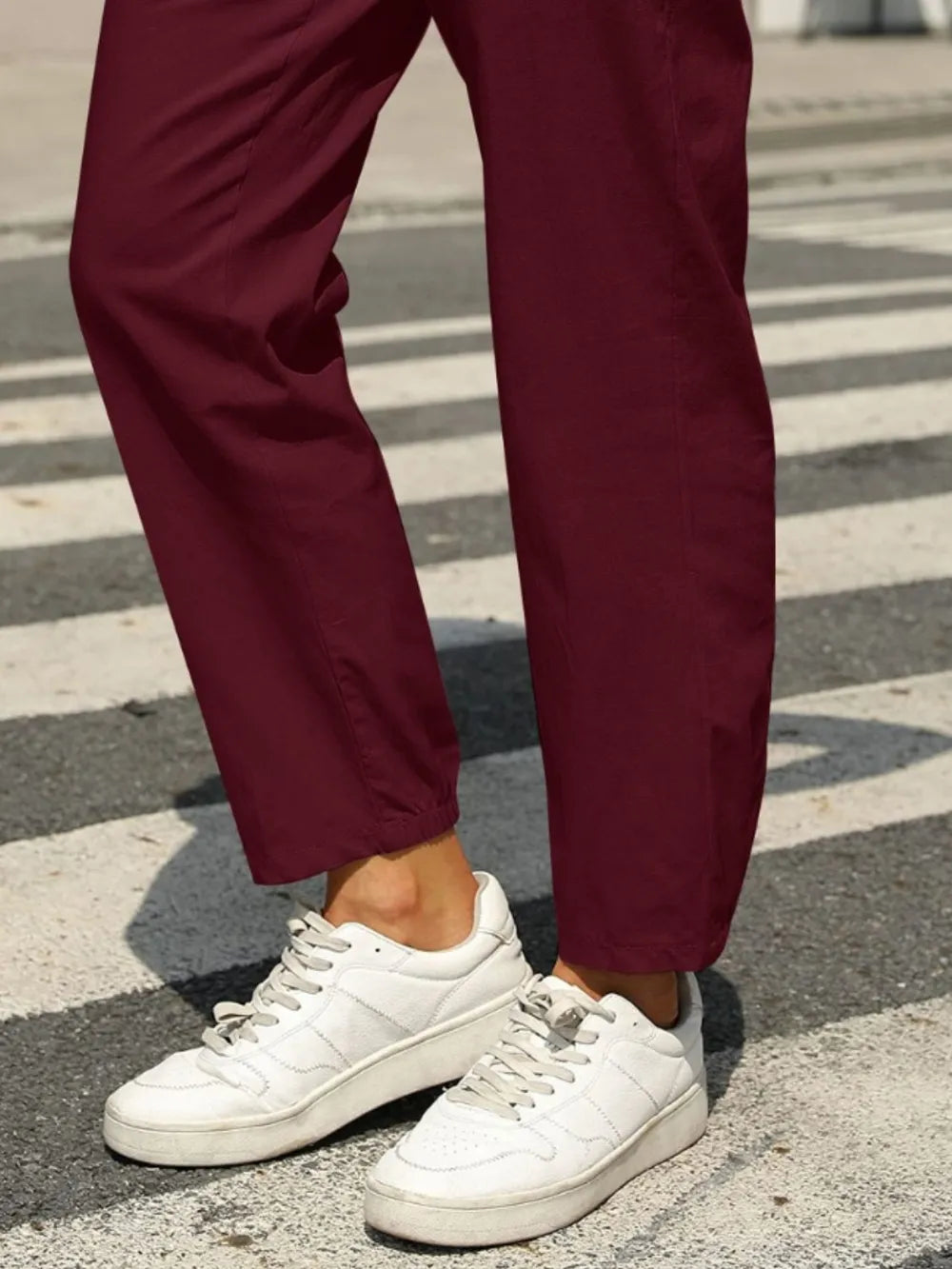 Elastic Waist Tapered Pants – Trendsi | ClozArt