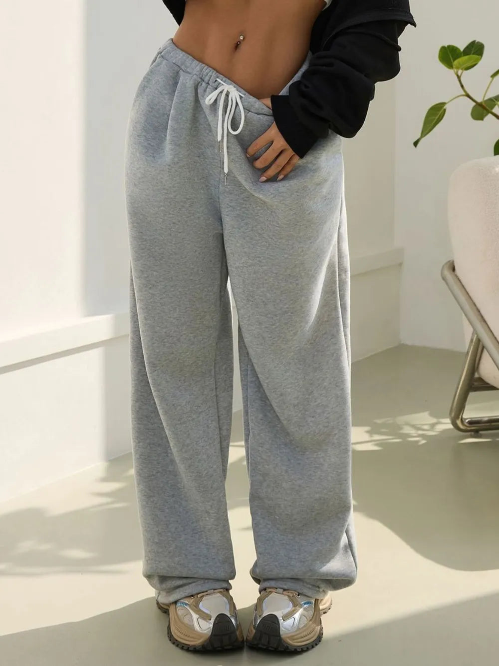Drawstring Wide Leg Pants – Trendsi | ClozArt
