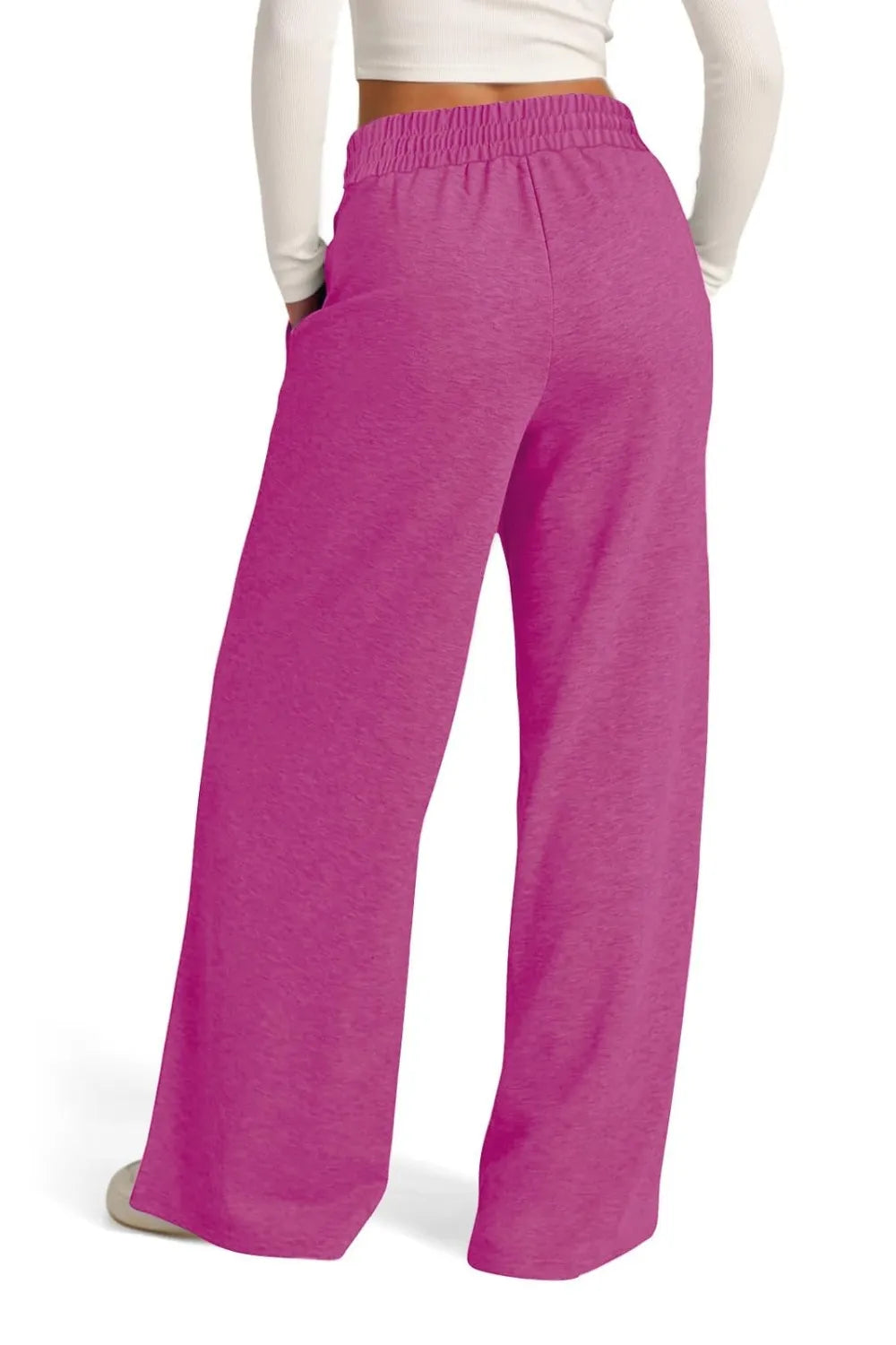 Drawstring Elastic Waist Wide Leg Pants – Trendsi | ClozArt