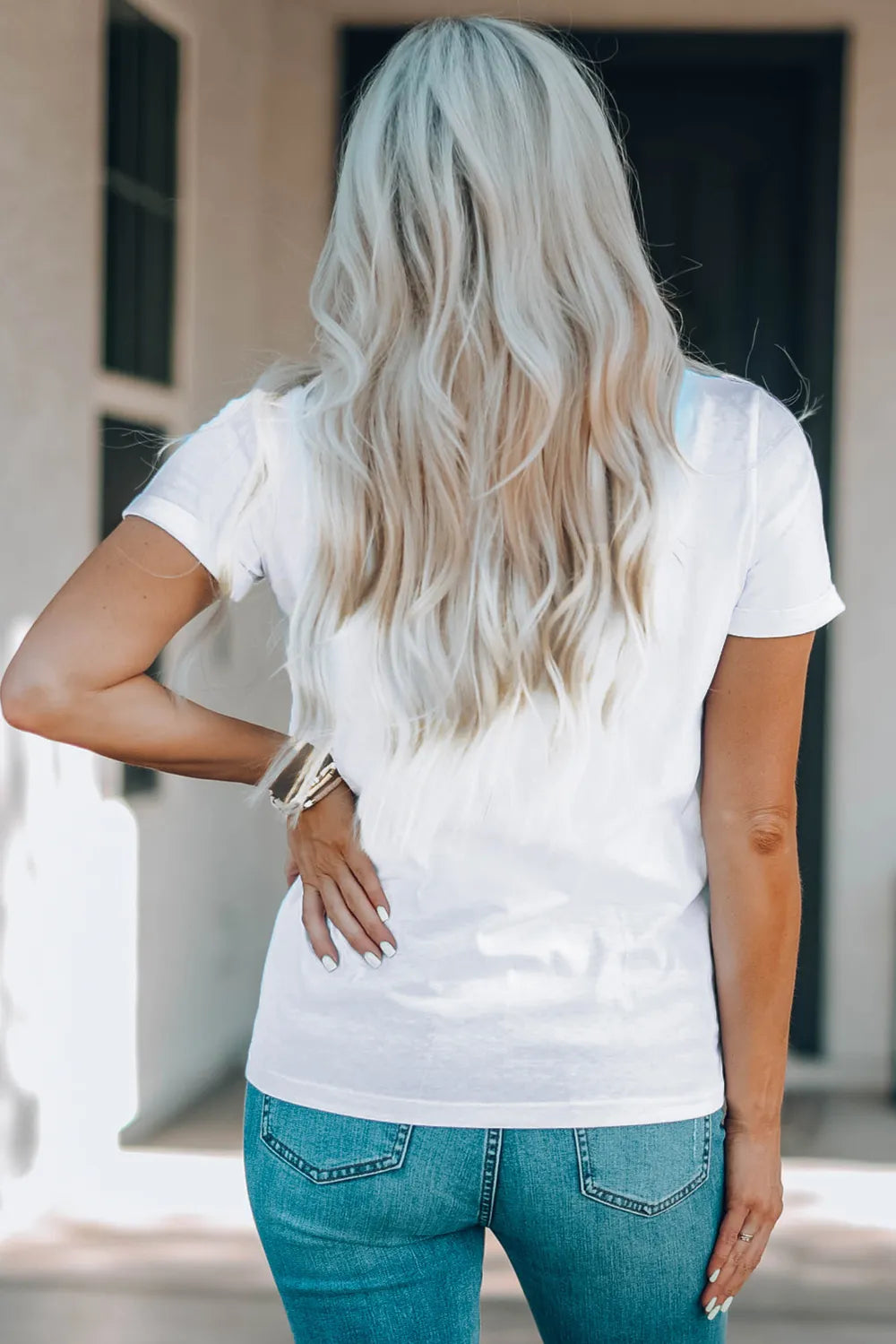 Letter Graphic Round Neck Short Sleeve T-Shirt – Trendsi | ClozArt