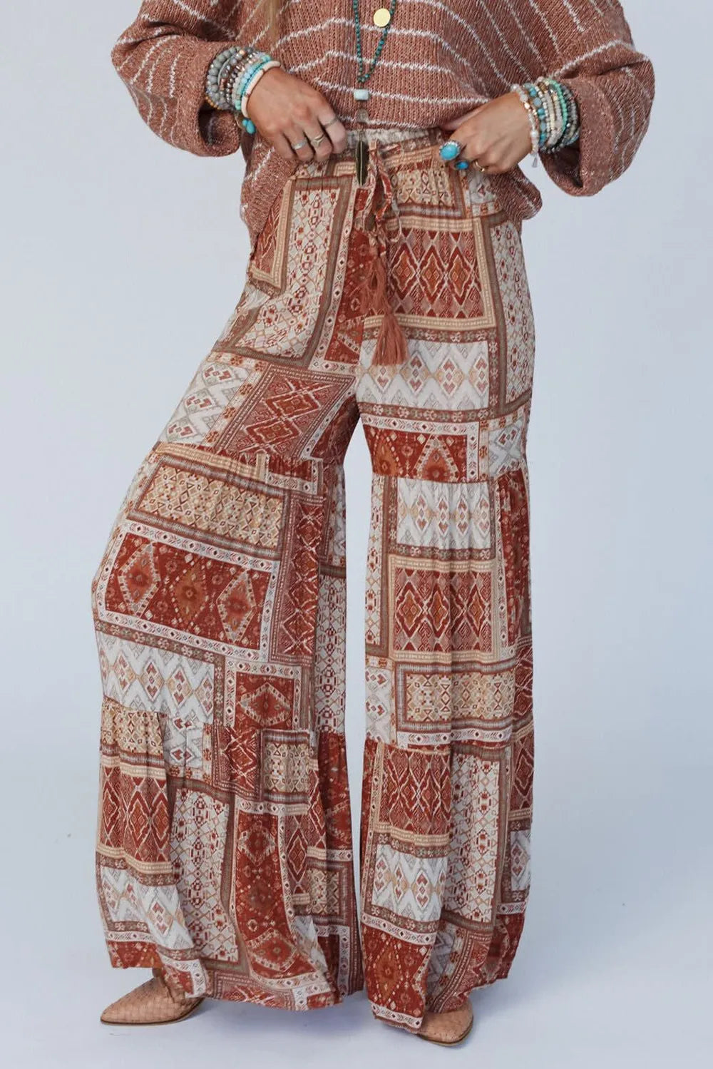 Geometric High Waist Wide Leg Pants – Trendsi | ClozArt