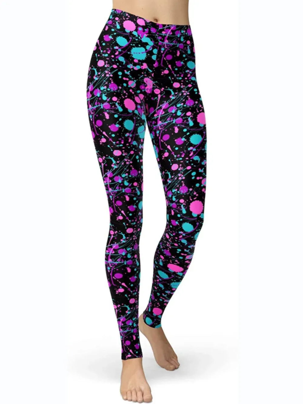 Abstract Print High Waist Active Leggings – Trendsi | ClozArt