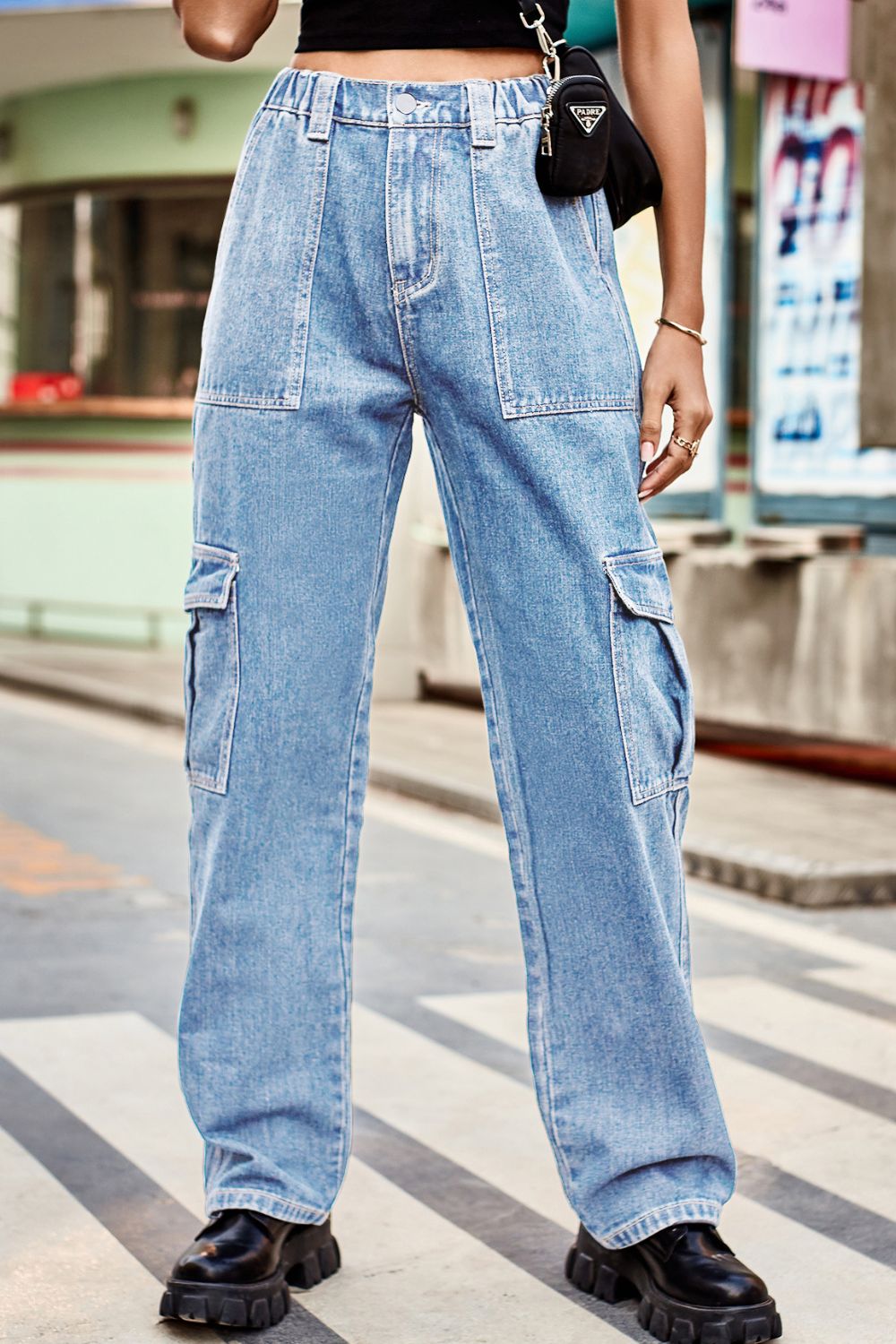 Loose Fit Long Pants with Pockets – Trendsi | ClozArt