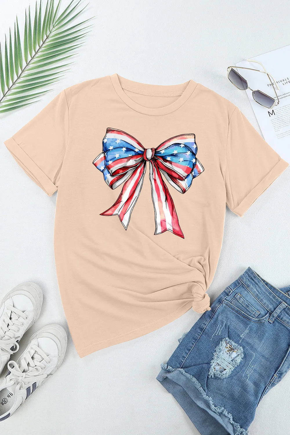 Bow Graphic Round Neck Short Sleeve T-Shirt – Trendsi | ClozArt