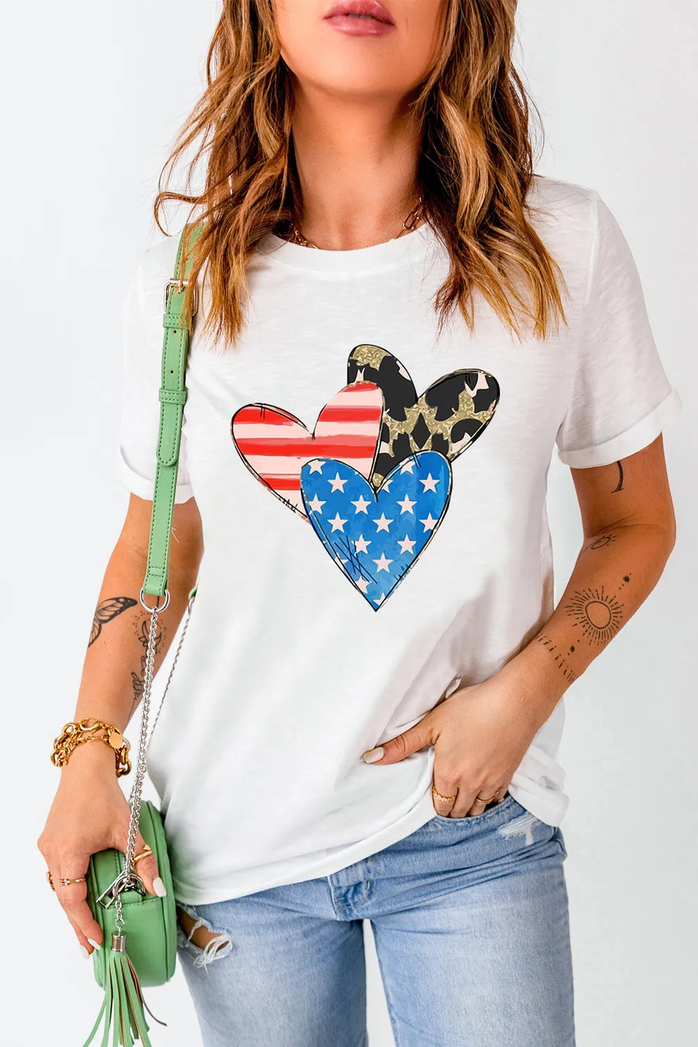 Heart Round Neck Short Sleeve T-Shirt – Trendsi | ClozArt