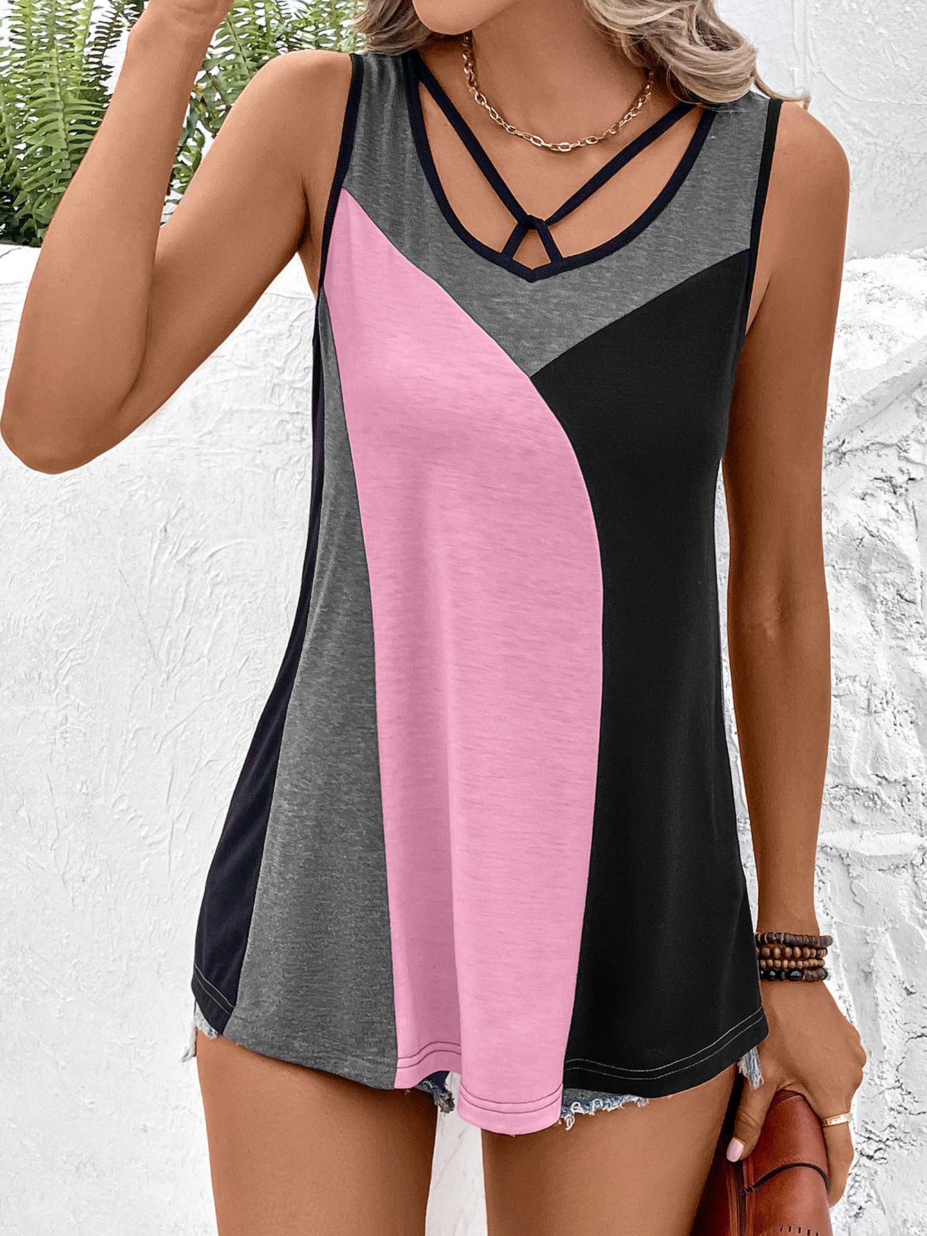 Ivy Lane Color Block Tank Top – Trendsi | ClozArt