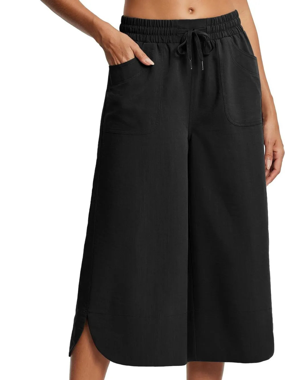 Full Size Drawstring Wide Leg Capris Pants Plus Size – Trendsi | ClozArt