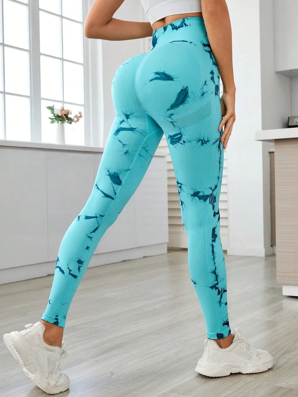 Printed High Waist Active Leggings – Trendsi | ClozArt