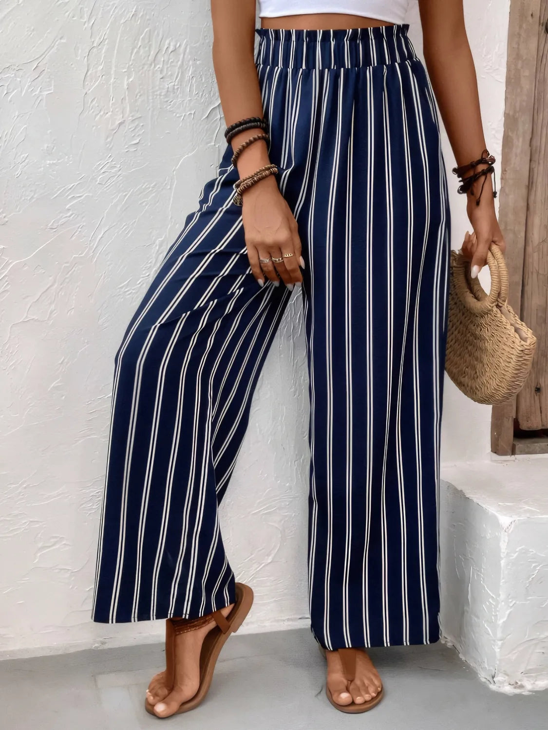 Striped Wide Leg Pants – Trendsi | ClozArt