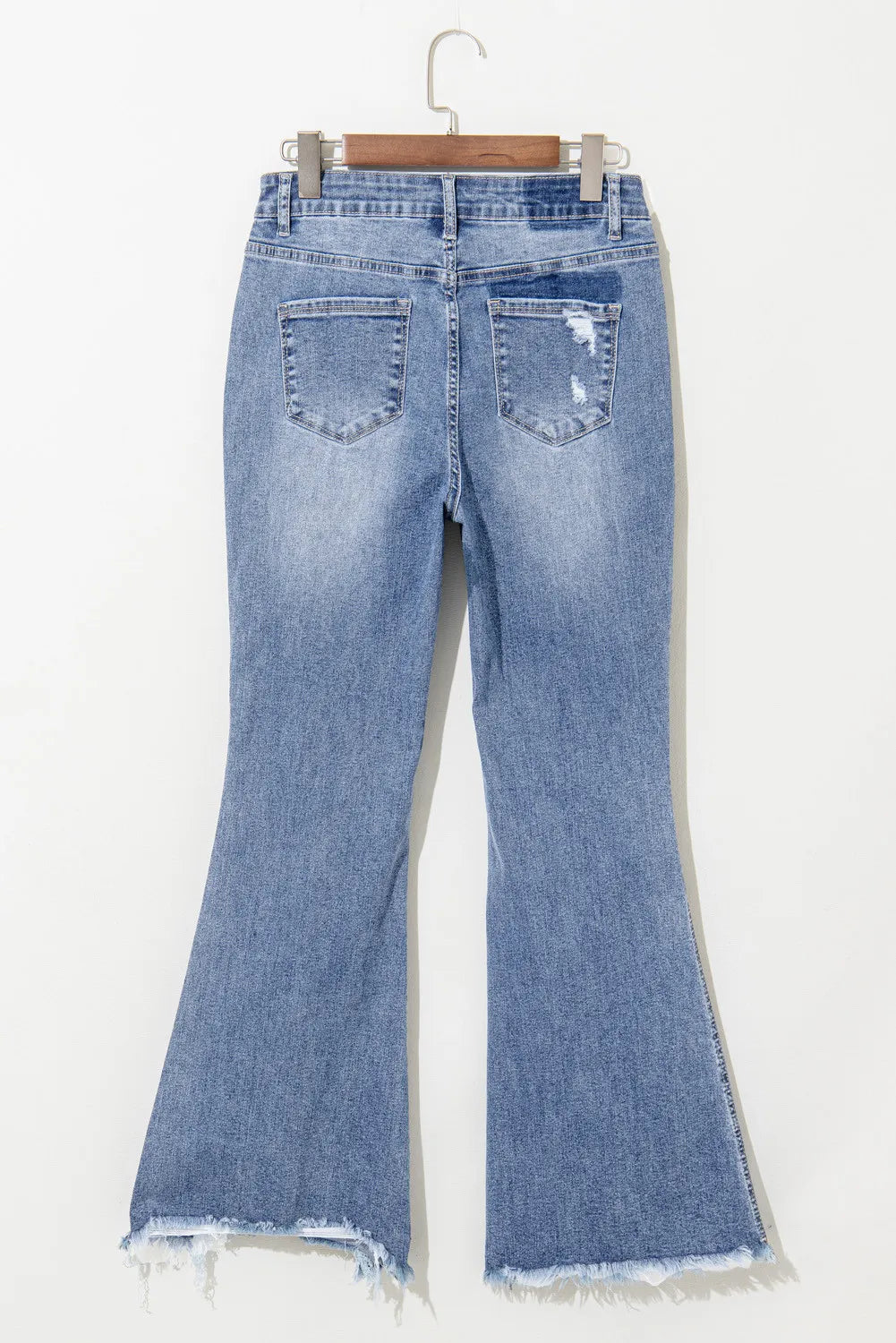 Distressed Raw Hem Bootcut Jeans – Trendsi | ClozArt