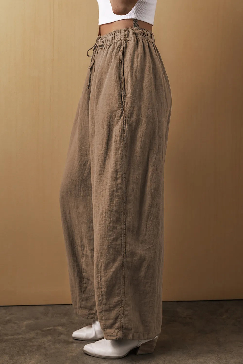 Drawstring Wide Leg Pants – Trendsi | ClozArt