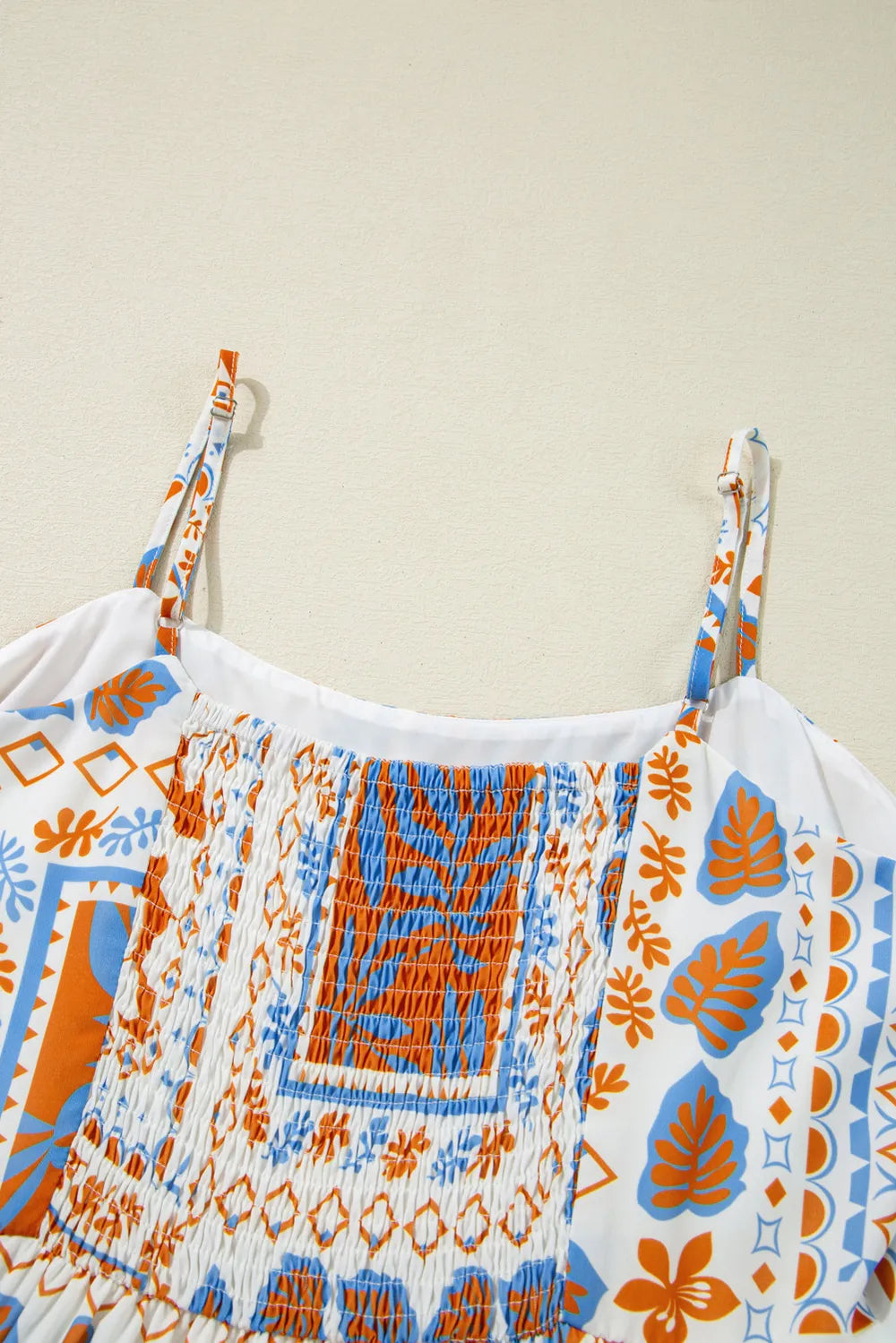 Printed Smocked Back Ricrac Trim Cami Dress – Trendsi | ClozArt