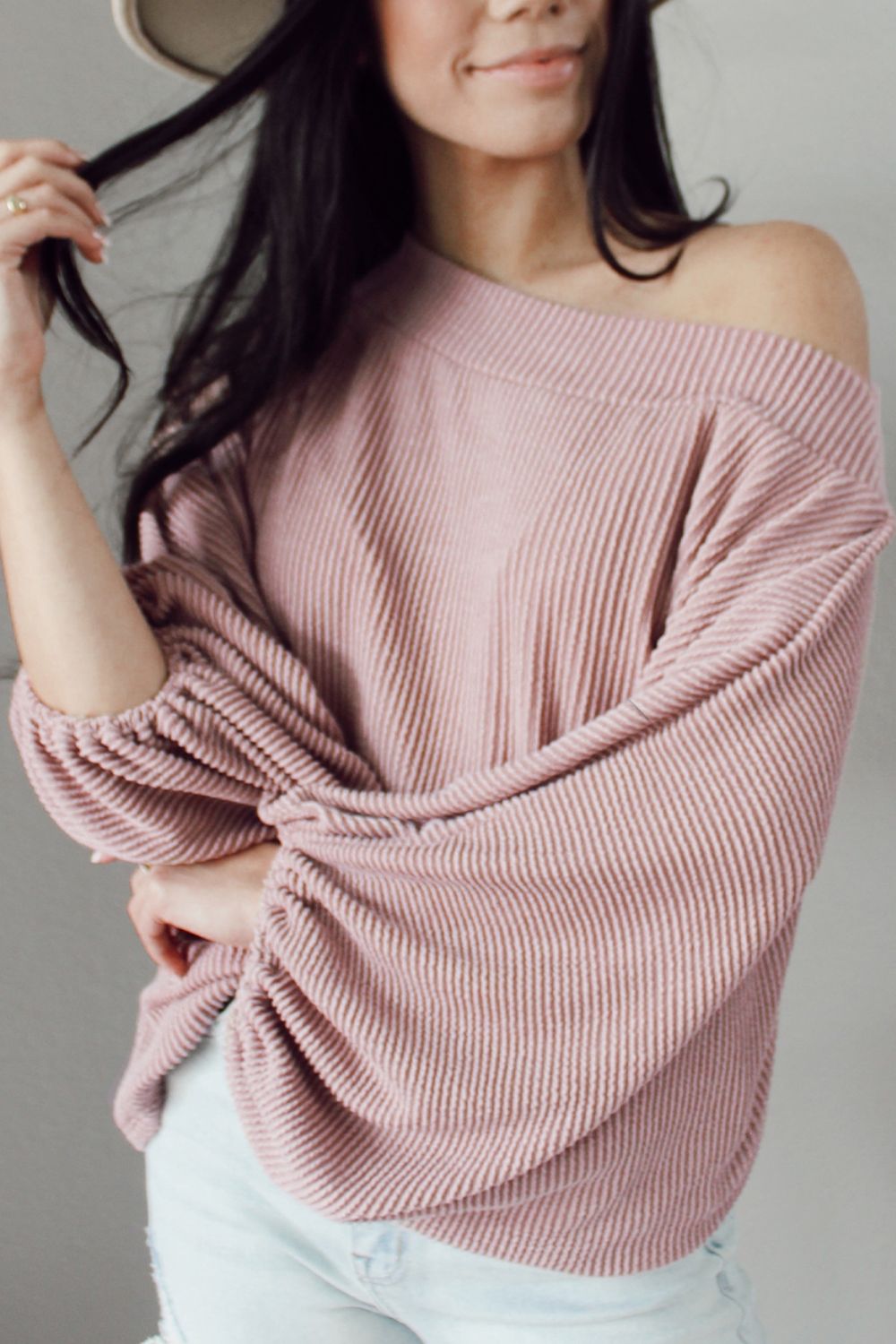 Ribbed Long Sleeve Knit Top – Trendsi | ClozArt