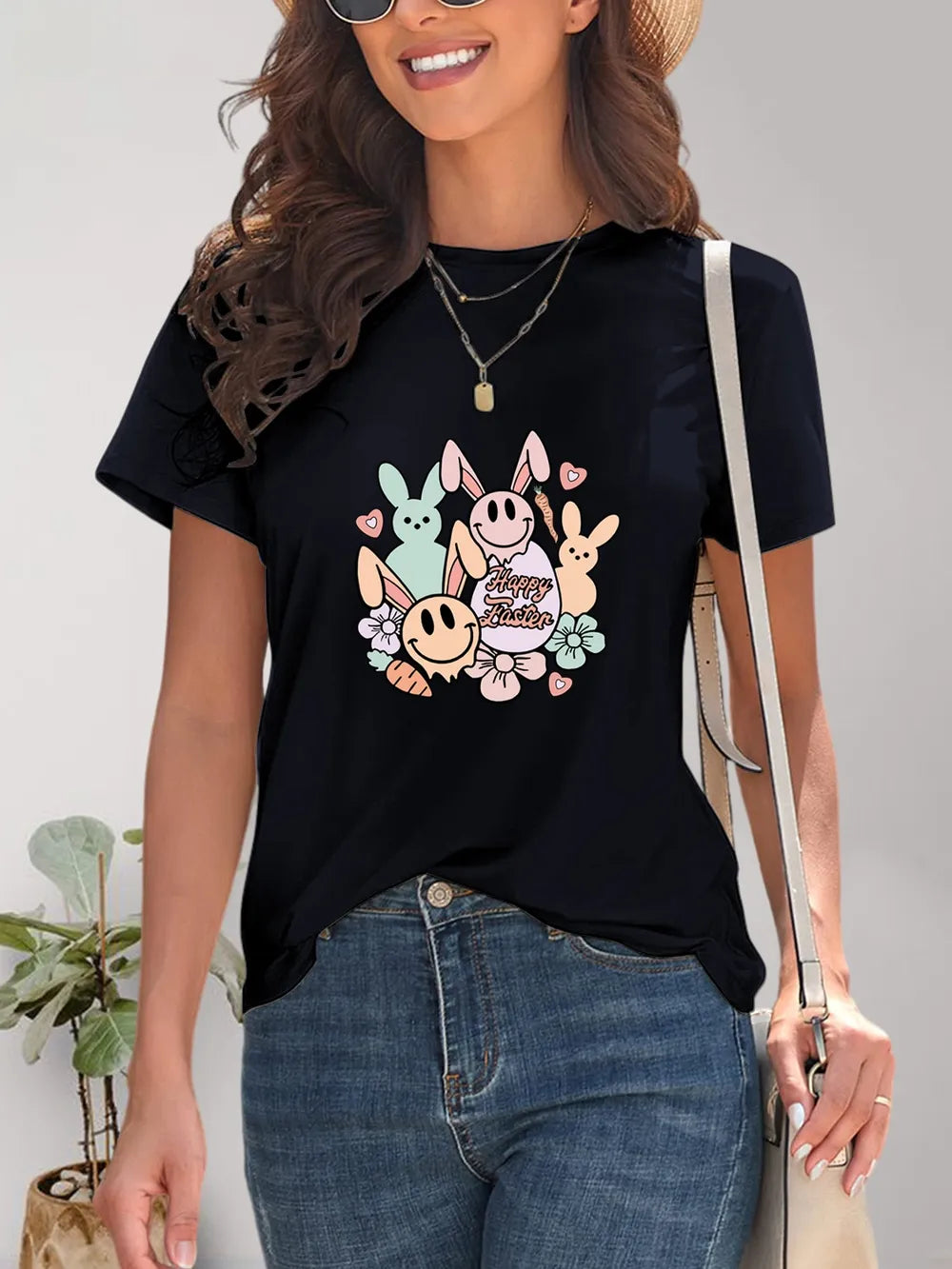 Graphic Round Neck Short Sleeve T-Shirt – Trendsi | ClozArt