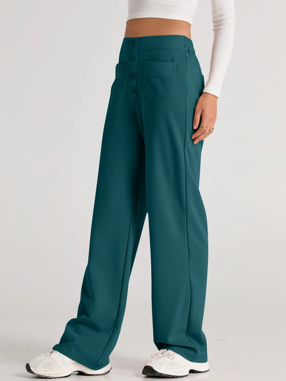 High Waist Wide Leg Pants – Trendsi | ClozArt