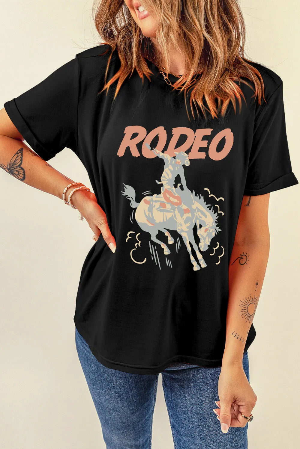 Graphic Round Neck Short Sleeve T-Shirt – Trendsi | ClozArt