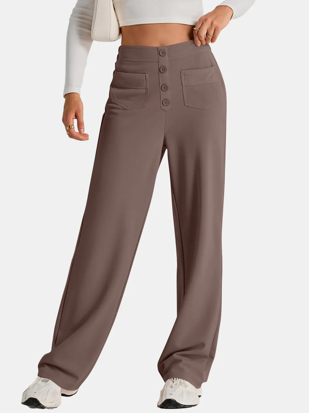 High Waist Wide Leg Pants – Trendsi | ClozArt