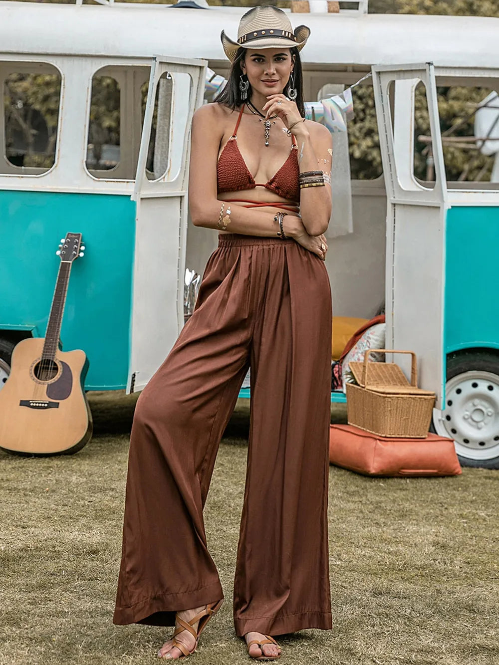 High Waist Wide Leg Pants – Trendsi | ClozArt