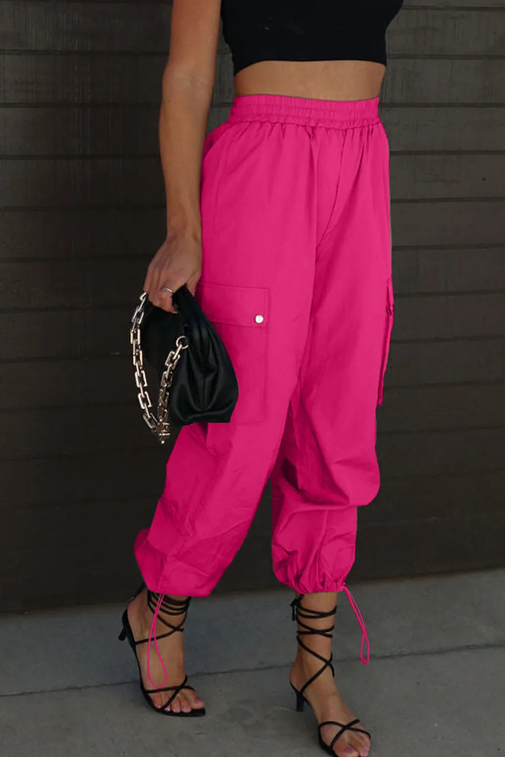 Drawstring Elastic Waist Pants with Pockets – Trendsi | ClozArt