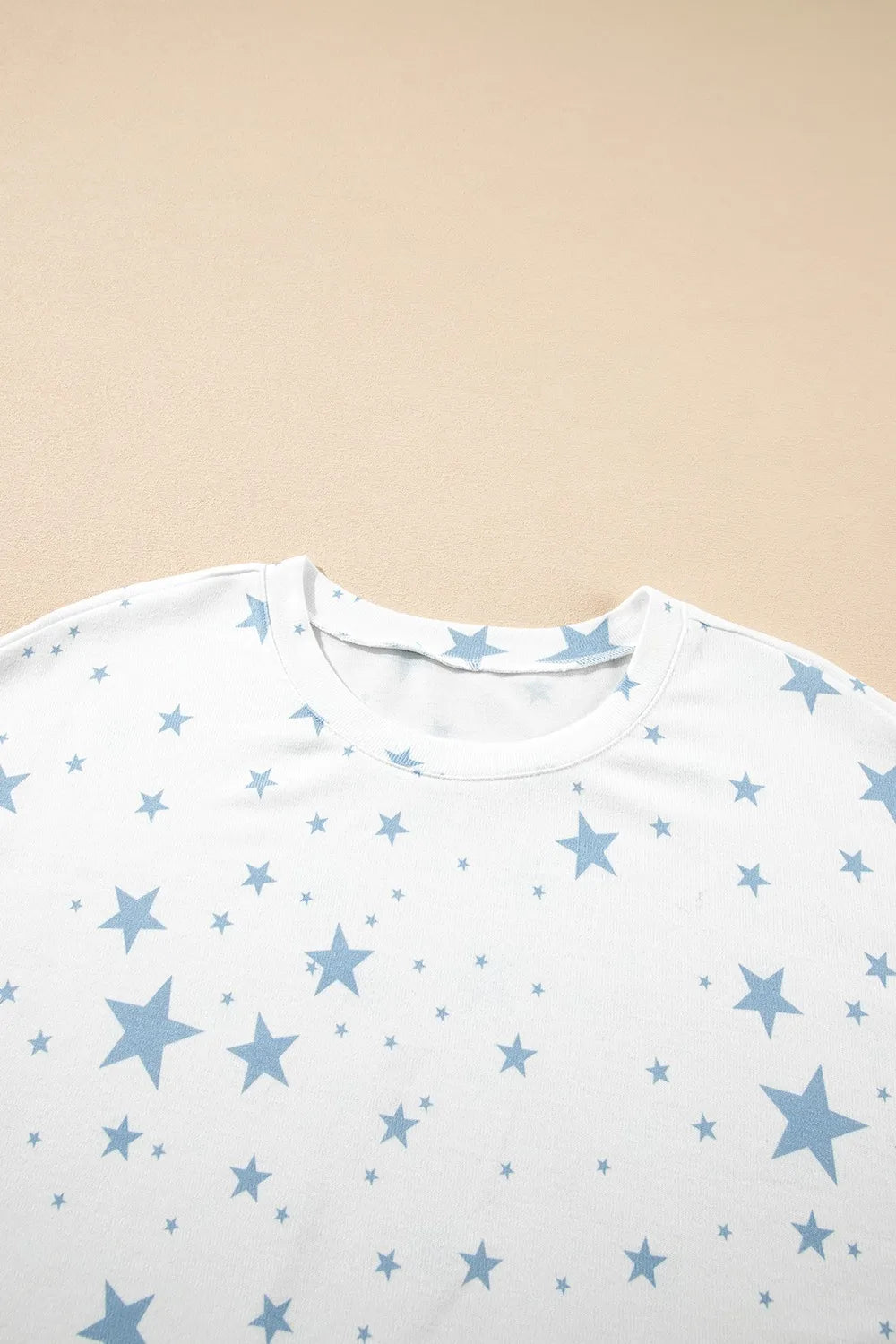 Stars Print Drop Shoulder Oversized T Shirt with Slits – Trendsi | ClozArt