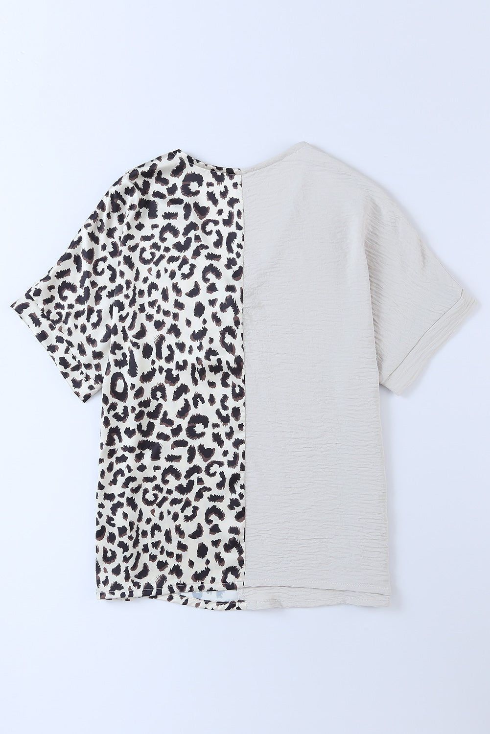 Leopard Color Block V-Neck Blouse – Trendsi | ClozArt