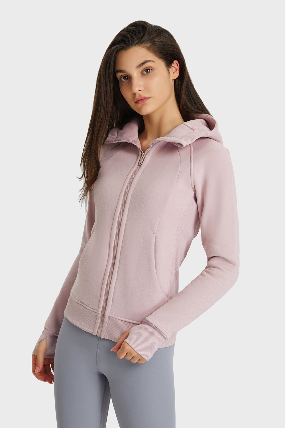 Millennia Zip Up Seam Detail Hooded Sports Jacket – Trendsi | ClozArt