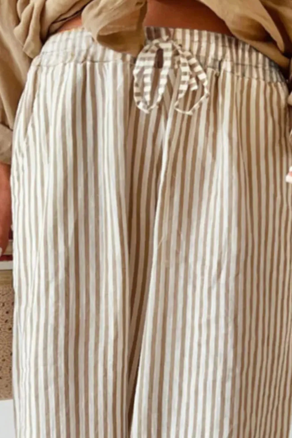 Plus Size Striped Wide Leg Pants – Trendsi | ClozArt