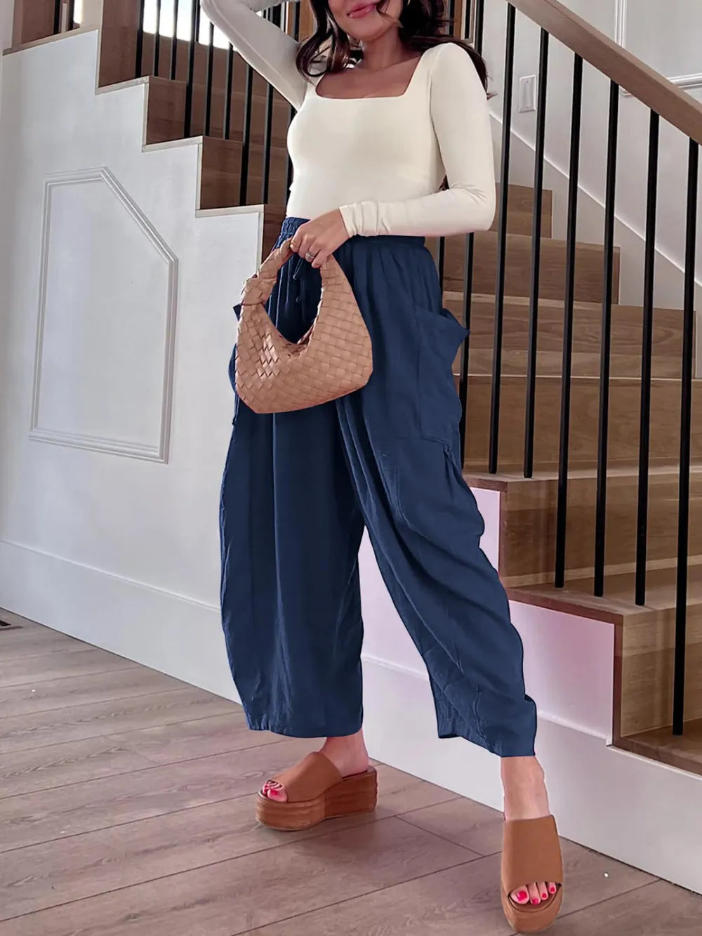 Full Size Drawstring Pants with Pockets Plus Size – Trendsi | ClozArt