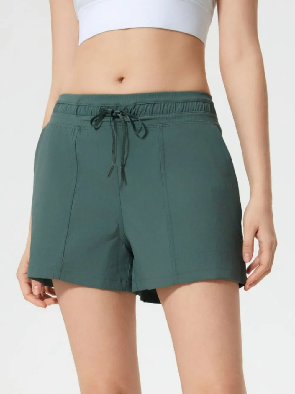 Millennia Drawstring Active Shorts with Pockets – Trendsi | ClozArt