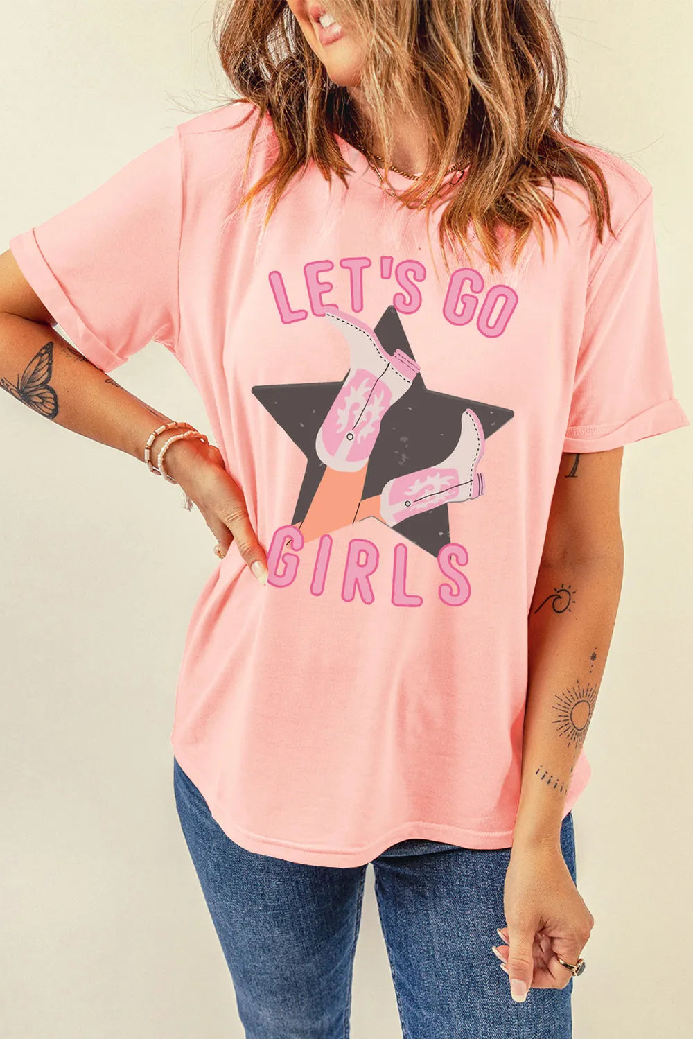 Graphic Round Neck Short Sleeve T-Shirt – Trendsi | ClozArt