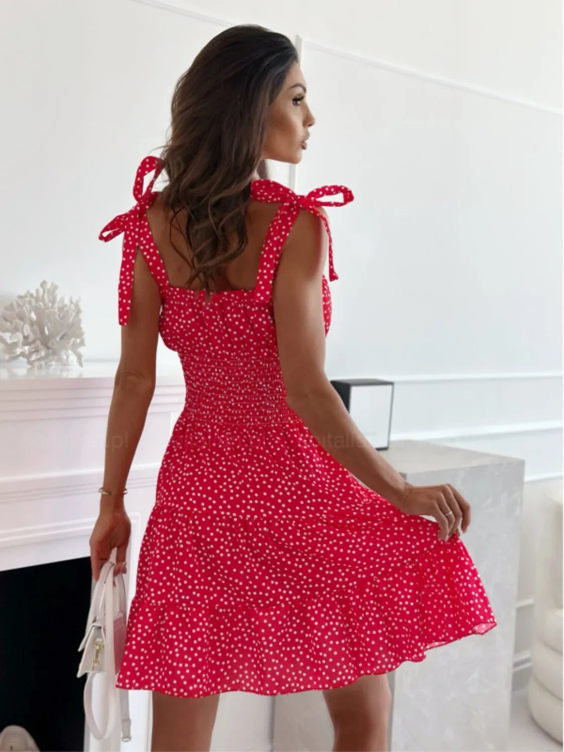 Polka Dot Square Neck Mini Cami Dress – Trendsi | ClozArt