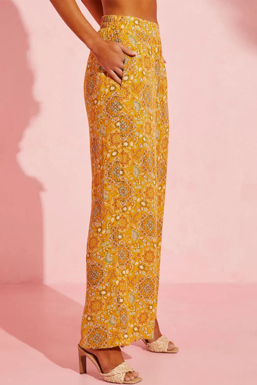 Pocketed Floral Wide Leg Pants – Trendsi | ClozArt